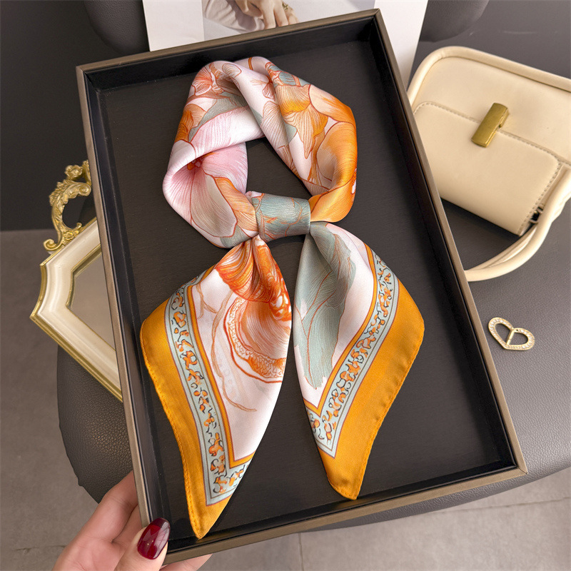 2026 Nieuwe Bloemenprint Hijab - Silk Scarf Square recensie en prijs